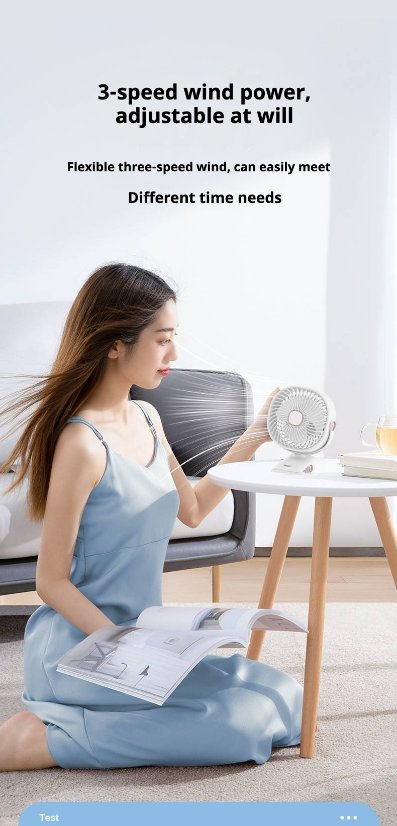 Fan KP-F06 Portable clip-on fan.