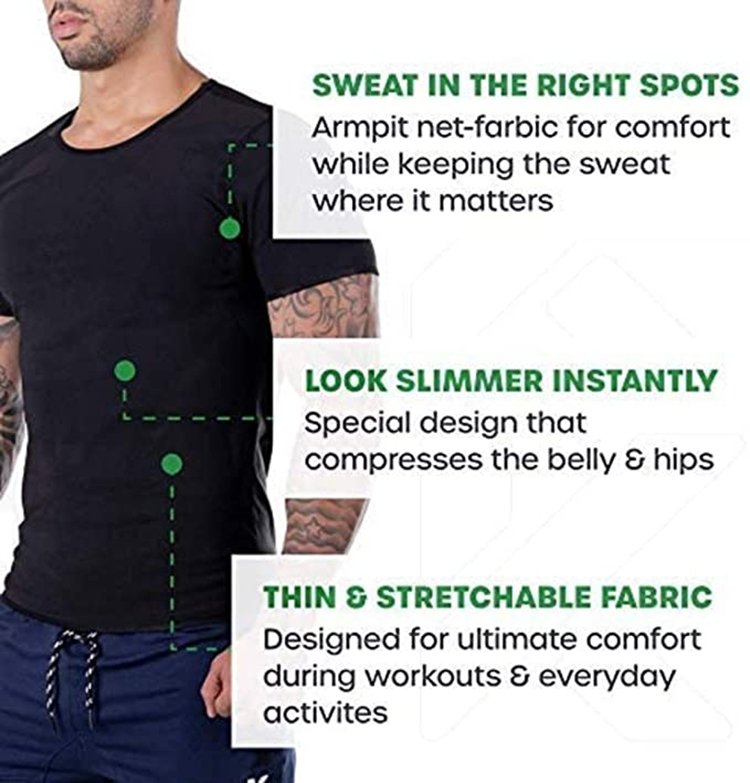 Activewear Sweat-Enhancing Men's Short Sleeve