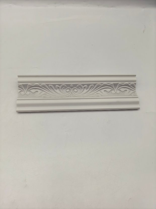 cornice PS White Unpainted European Scroll Crown Molding, Blank Ceiling Cornice Line