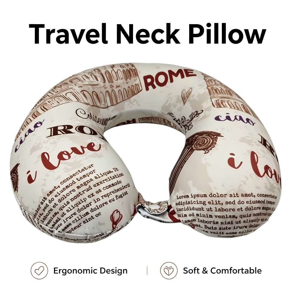 U-shaped pillow Printed Memory Foam U-Shaped Pillow