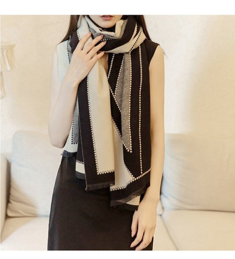 Faux Cashmere Scarves Faux Cashmere Jacquard Scarf and Shawl