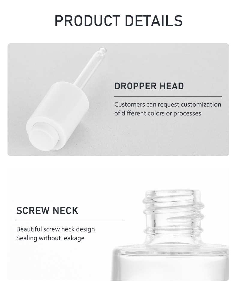 frasco cuentagotas 30ml Premium Press-Type Dropper Bottle for Essential Oil & Serum