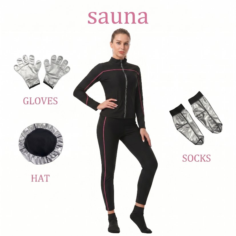 Activewear Stand Collar Hot Pink Set