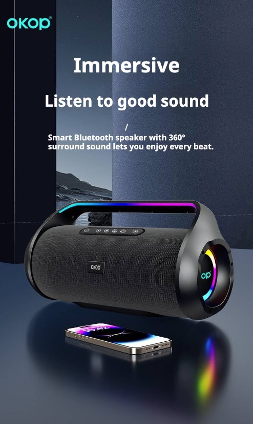 Portable Outdoor Bluetooth Speaker KP-553 Wireless Bluetooth Speaker
