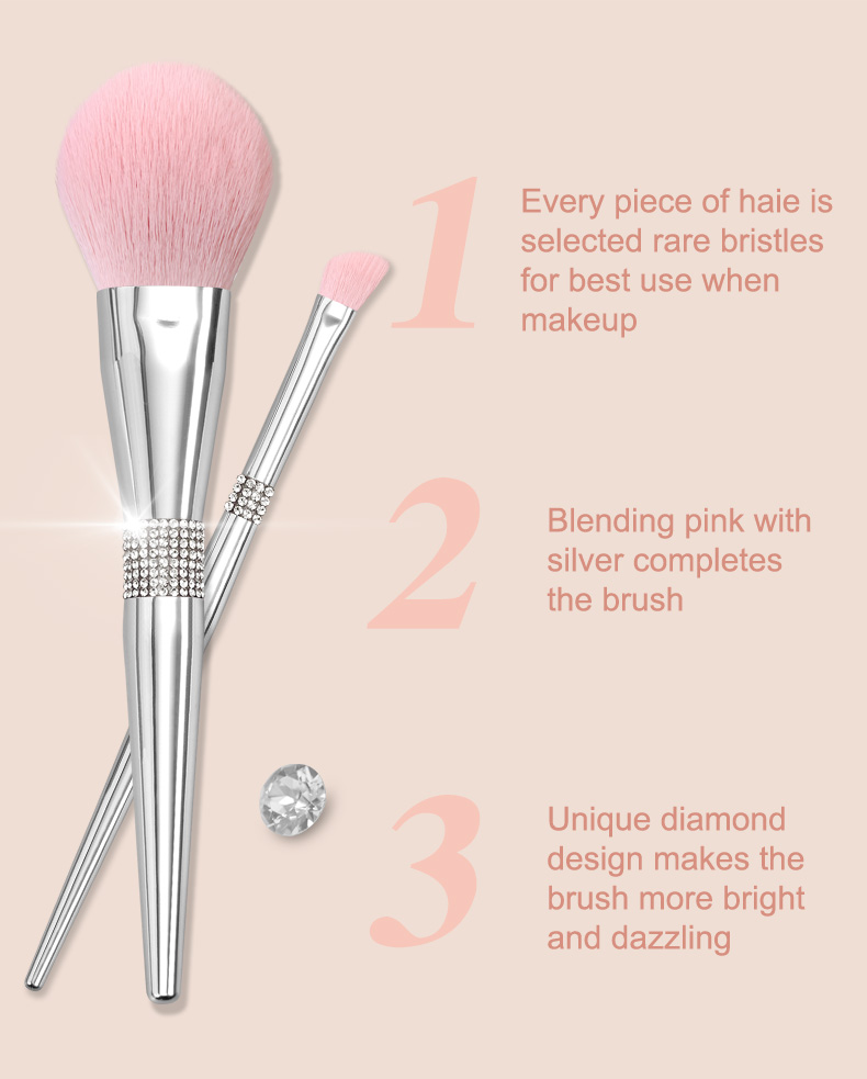 Daily brush set Makeup Brush Set, 11PCS Silver Glitter Crystal Make Up Brush