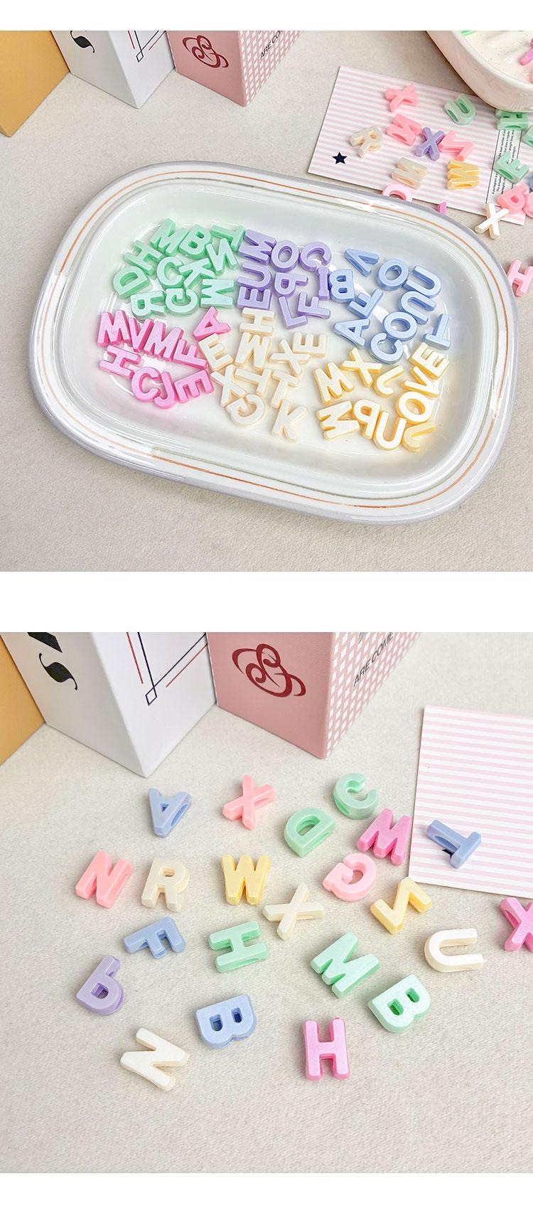Imitation Pearl Beads Wide-hole pearl alphabet beads
