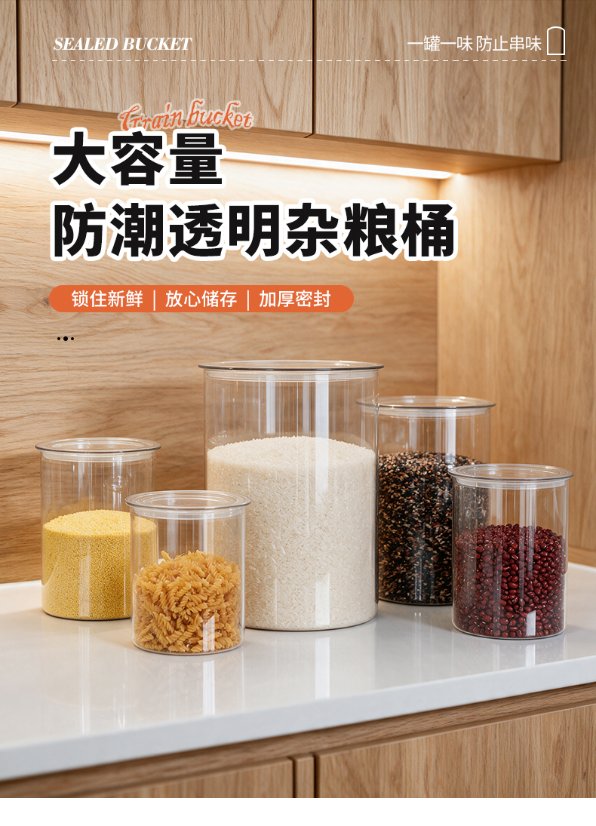 Cylindrical airtight container Cylindrical Airtight Jar 7011-7018