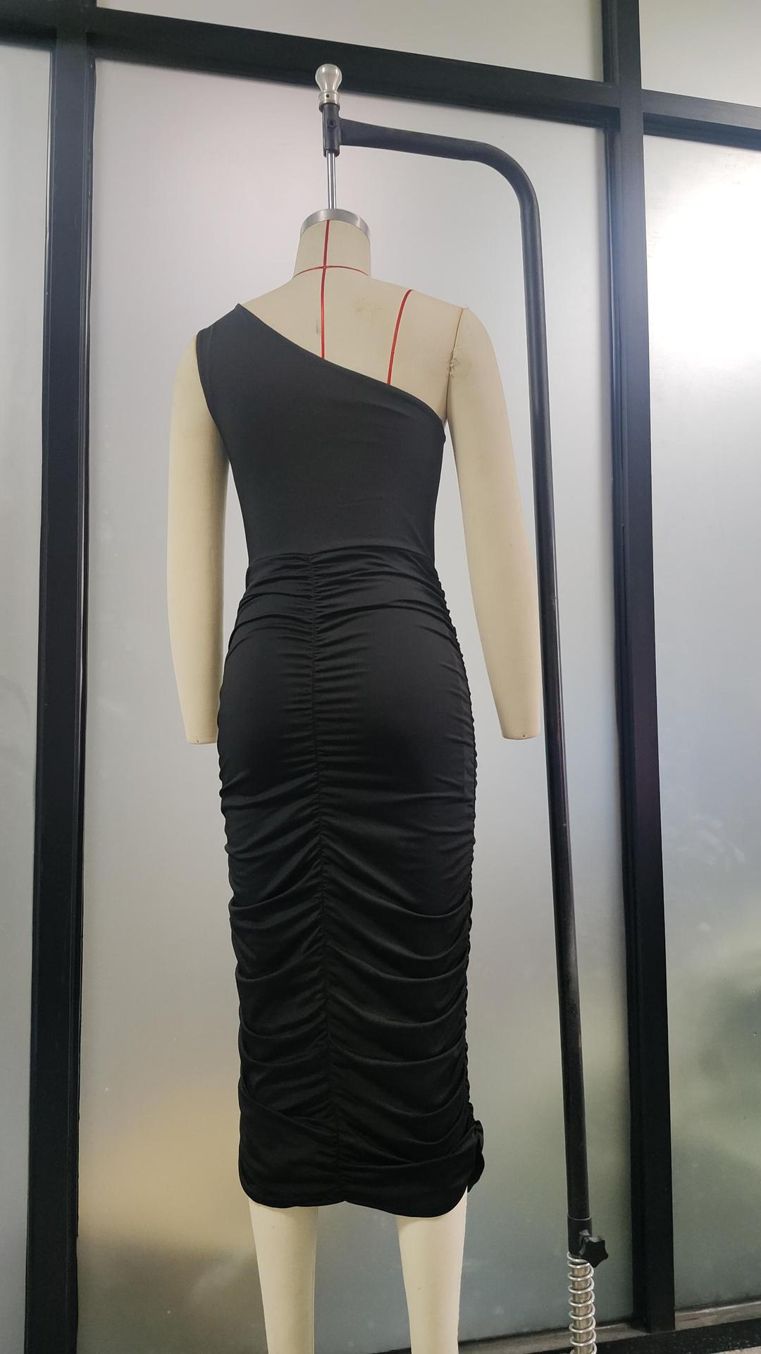 Maxi dress Cross-Border Sleeveless Summer Midi Dress | Fitted Bodycon Slip Dress with Pleated Detail — Style 25115