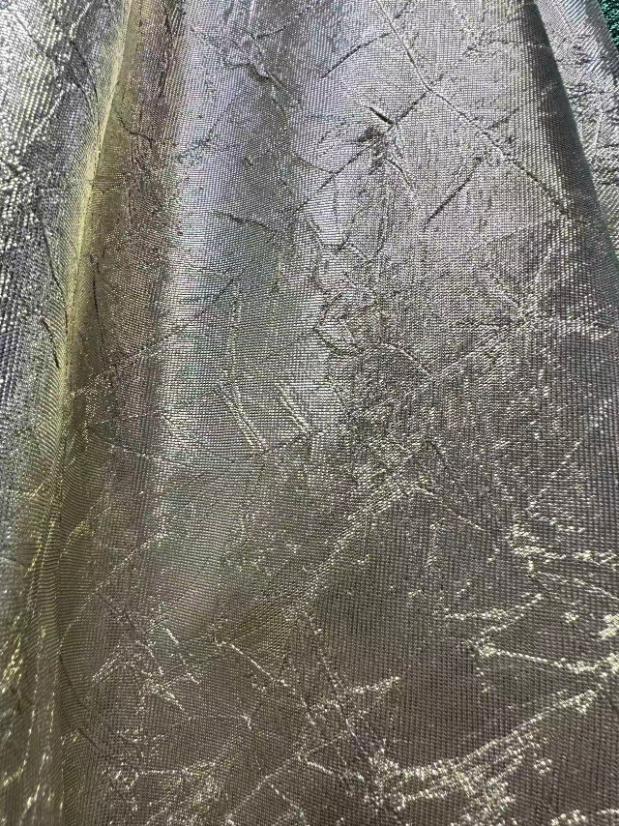 Dress Fabrics Color-Shift Metallic Jacquard Textured Dress Fabric