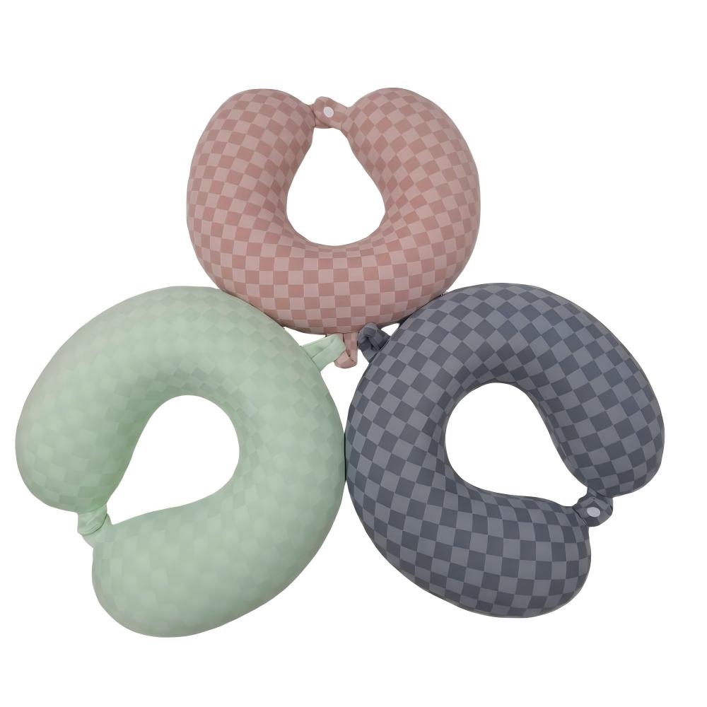 U-shaped pillow Small Checkered Memory Foam U-Shaped Pillow
