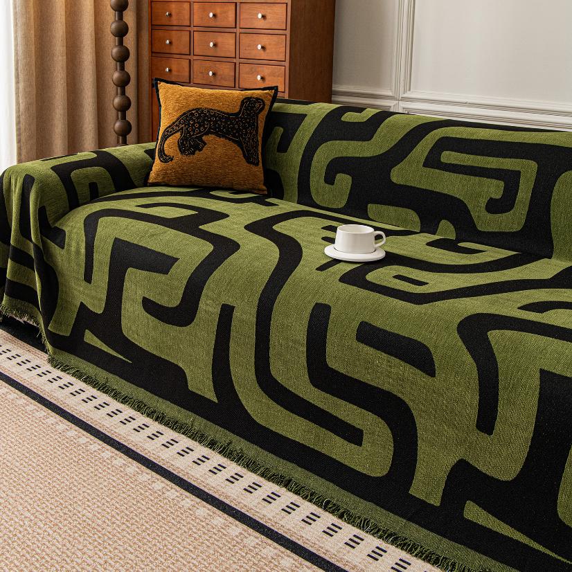 Jacquard sofa throw Maze Sofa Throw