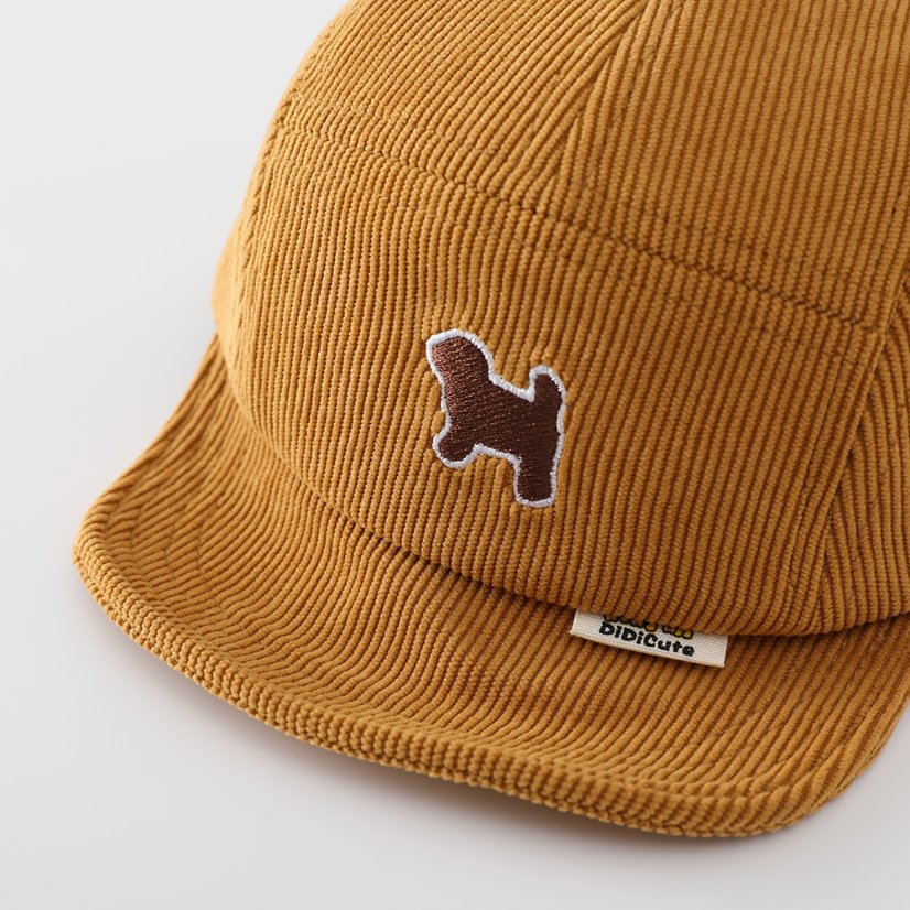 Autumn Style Light Corduroy Puppy Baseball Cap