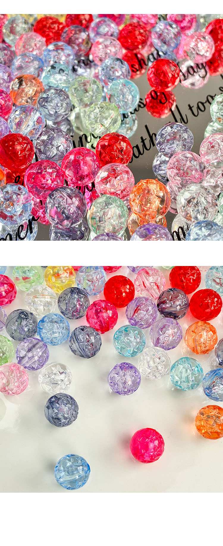 Transparent Acrylic Beads Transparent star-shaped beads