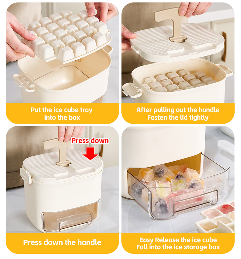 Press-Type Ice Cube Mold Box  Press-Type Ice Cube Mold Box