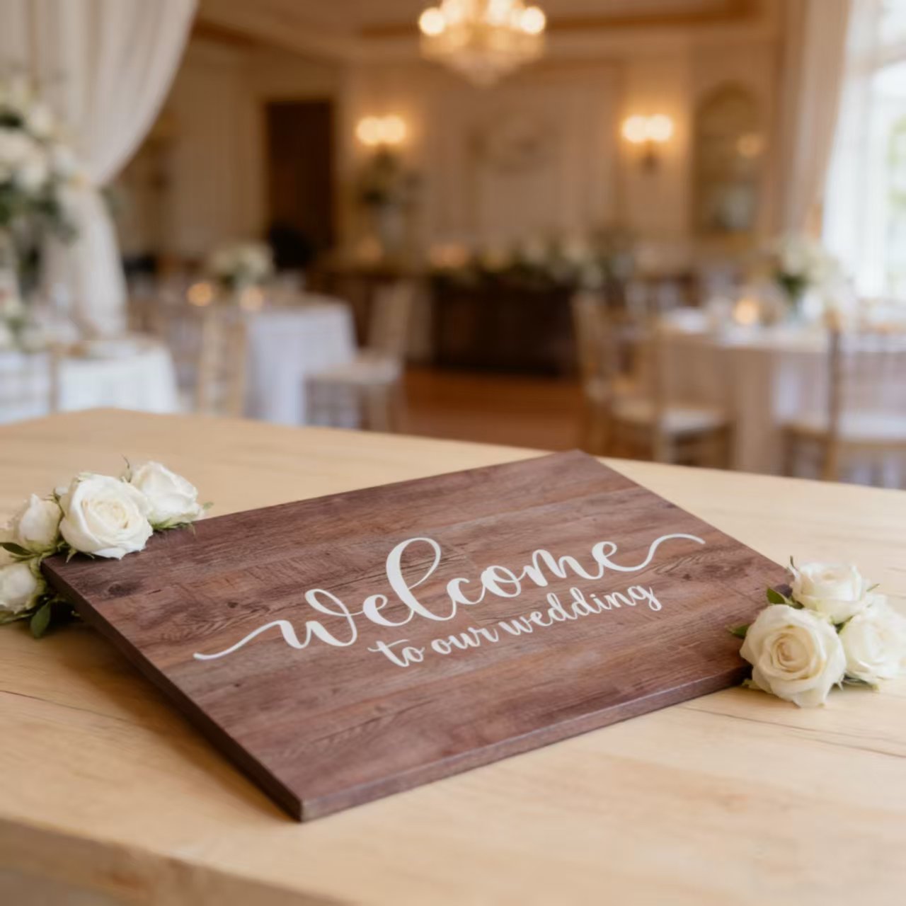 Wedding Supplies Vintage European Wedding Custom Welcome Wooden Sign