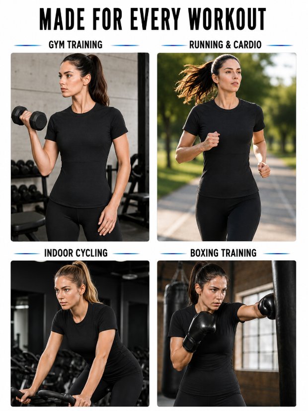 vest-top-tshirt-jacket-bra-tank Women Heat‑Trapping Sauna Shirt Sweat Vest Compression Shapewear Workout Sauna Suit Top for More Sweat