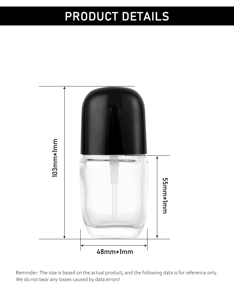 base de maquillaje líquida 30ml Exquisitely Crafted Glass Foundation Bottle