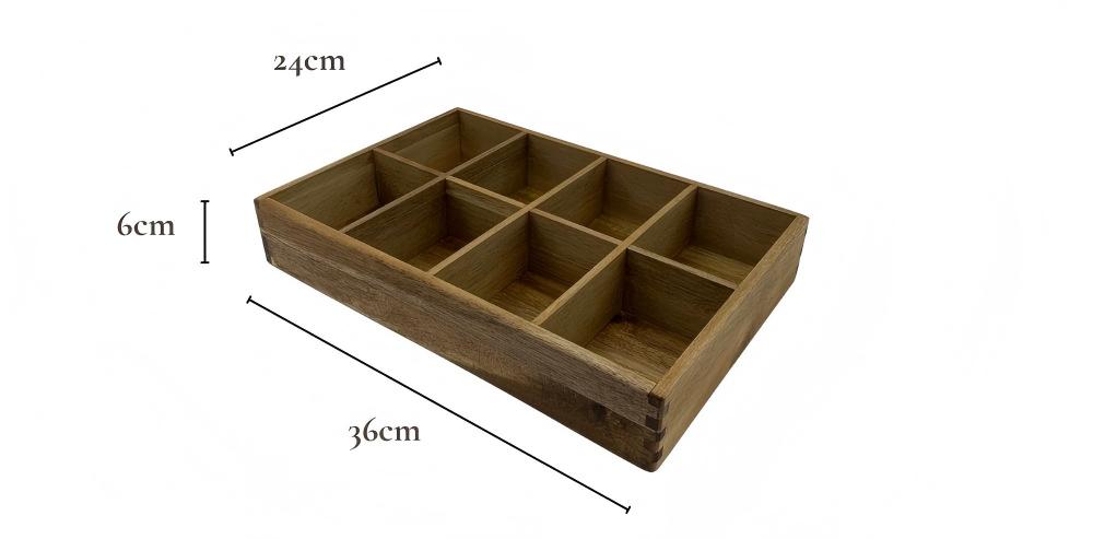 Dovetail Collection Handcrafted Mortise-and-Tenon Storage Tray (Large)