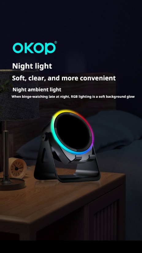 Portable Outdoor Bluetooth Speaker KP-846 Multifunctional Magnetic Speaker & Phone Stand with Induction Technology (No Bluetooth Pairing Required) and Surround Sound