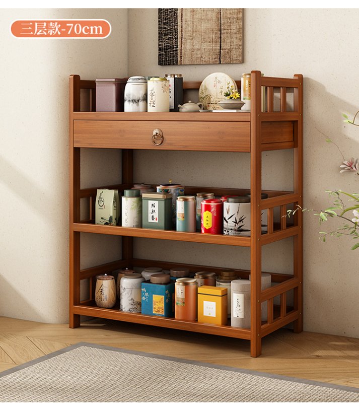 Bamboo Products – Mobile Cart Series Rail-Design Utility Cart