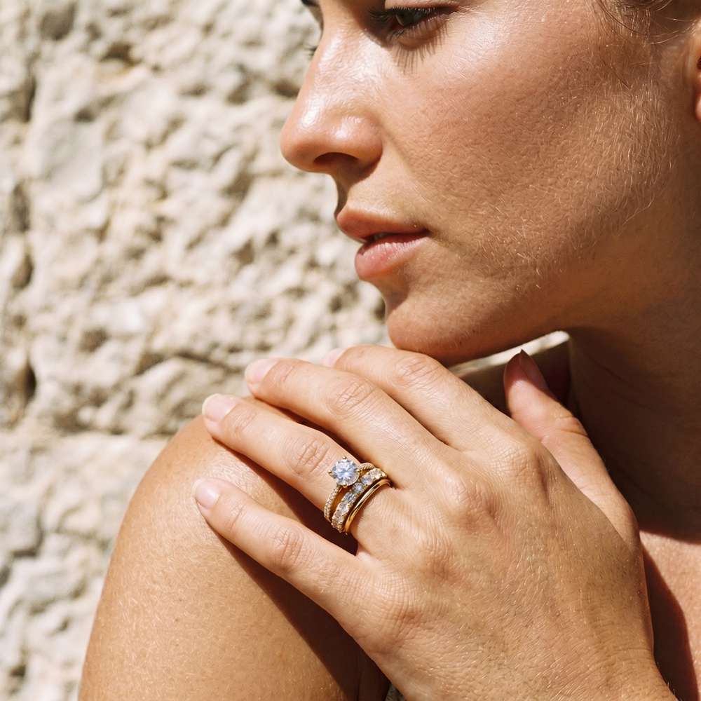 Copper Ring Lumina Trio Ring Set