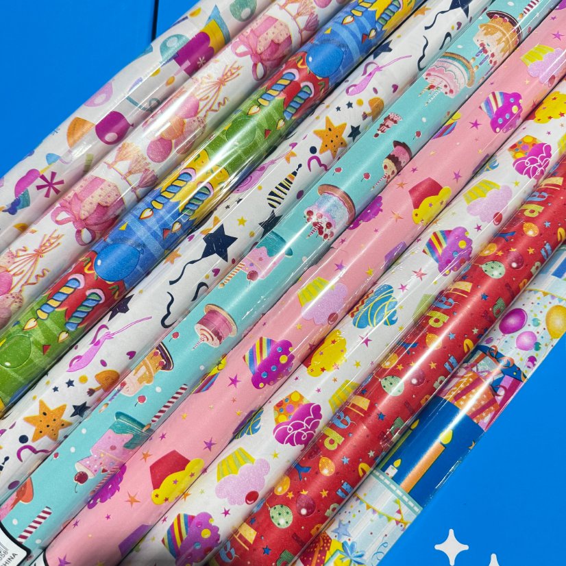 Birthday gift wrapping paper Assorted Birthday Print Gift Wrapping Pape