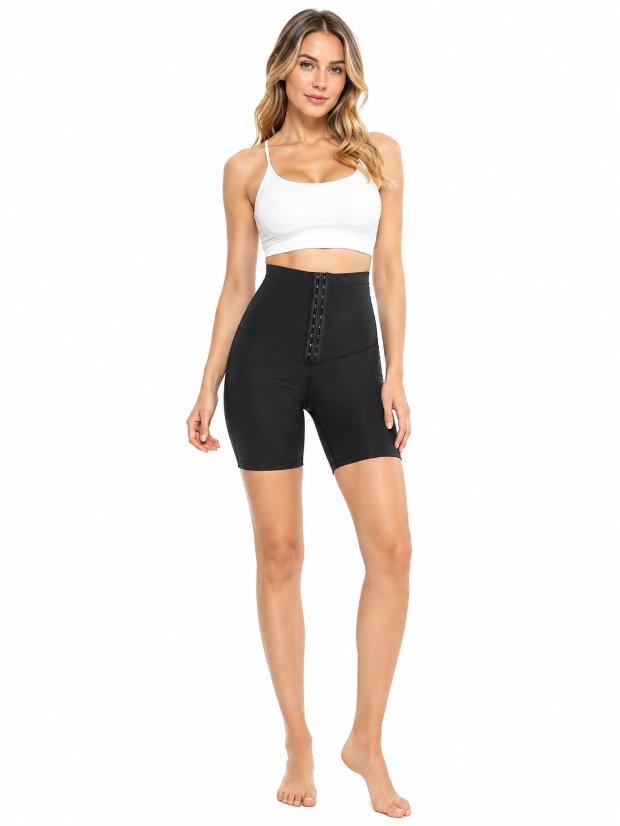 legging-shorts-capri-pant Women Sauna Shorts 3inch High Waisted Shapewear Shorts Weight Loss Compression Sweatsuit Exercise Fitness Gym Yoga With Hooks