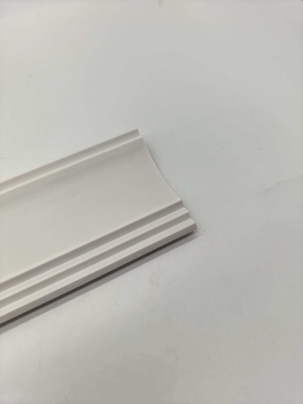 cornice PS Double Vertical Strip Curved Recessed Wall Panel, White Decorative Slat