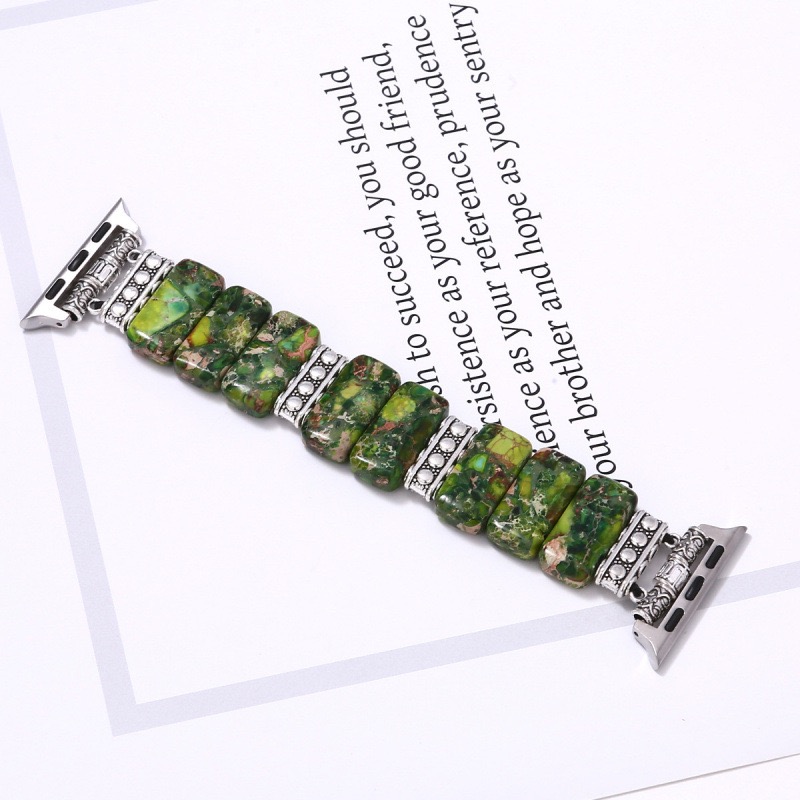 Watch strap Turquoise Beaded Elastic Strap for Apple Watch Series 9/8/7/6/5/4/SE