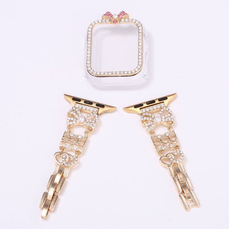 Alloy watch band Bow Rhinestone Metal Strap for Apple Watch All Series