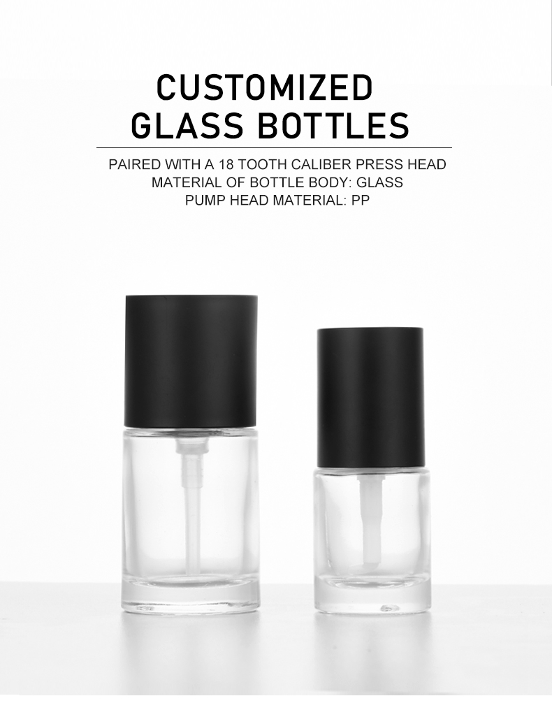 base de maquillaje líquida 30ml / 10ml Glass Bottle for Foundation – Customizable Colors
