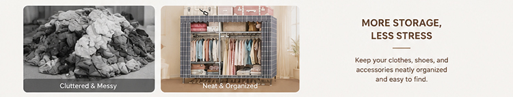 Light Luxury Grid Portable Wardrobe – Light Luxury Grid