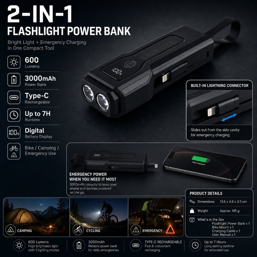 HB-Z828 Multi-Function Portable Wearable Light