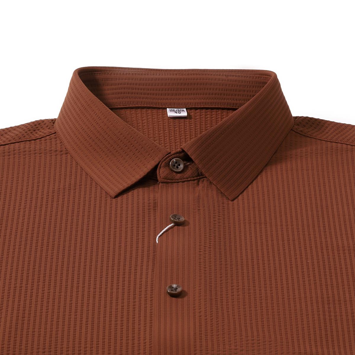 Sports Shirt Rust Waffle Knit Shirt