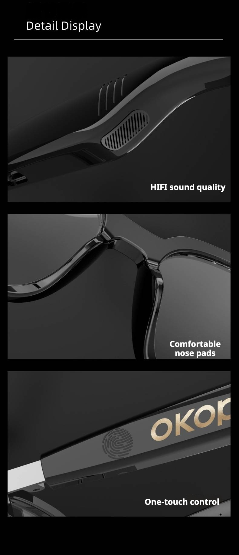 Smart glasses KP-Y102 Smart bluetooth grasses