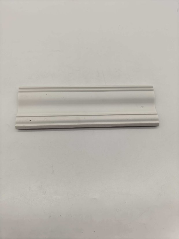 cornice PS Double Vertical Rib Shallow Curved Recessed Wall Panel, Simple White 3D Slat