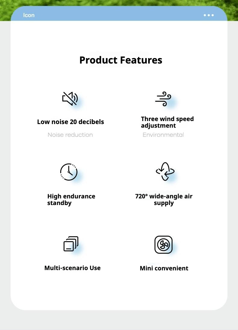 Fan KP-F06 Portable clip-on fan.