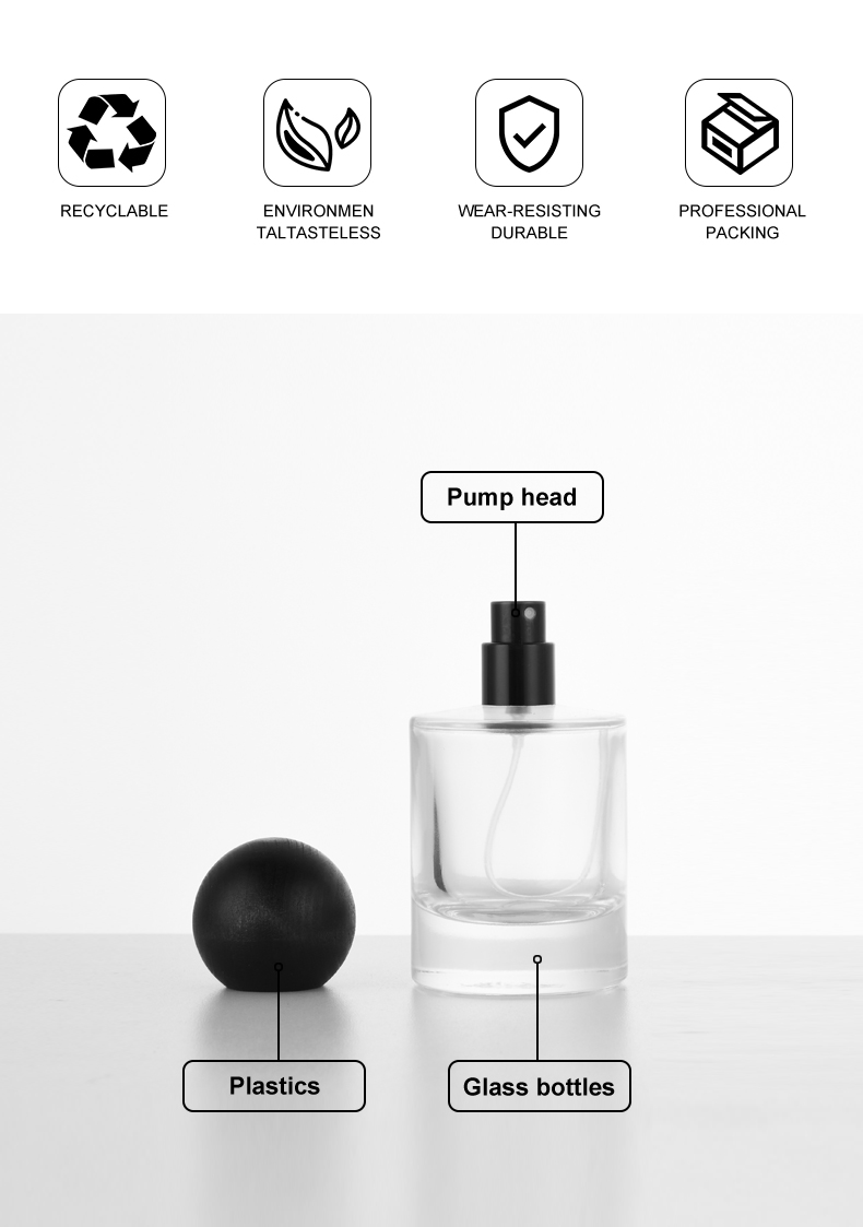 frasco de perfume 30ml / 50ml Spherical Spray Perfume Bottle