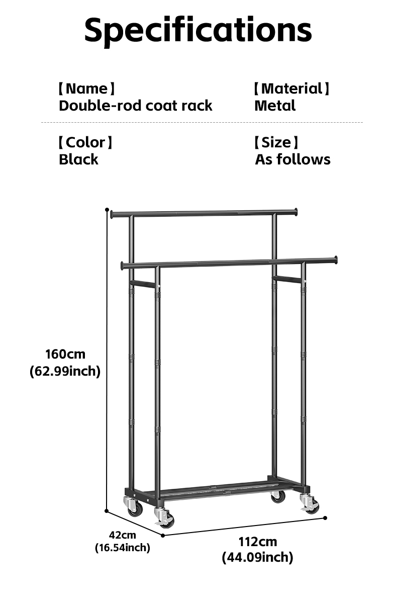 Garment Rack Double Rail Garment Rack