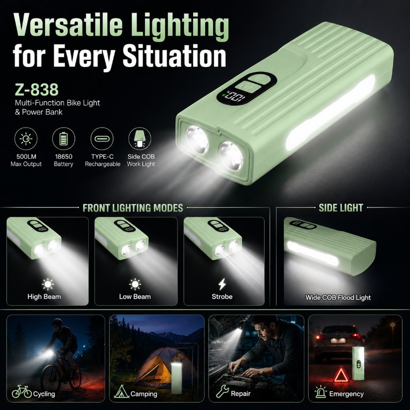 HB-Z838 Multi-Function Portable Wearable Light