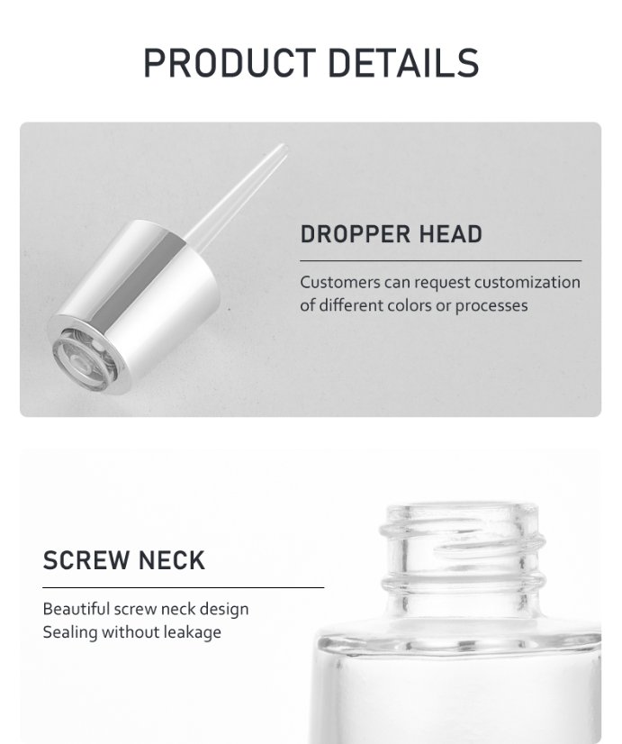 frasco cuentagotas 30ml Premium Concealed Rotary Press Pump Dropper Bottle for Essential Oil 