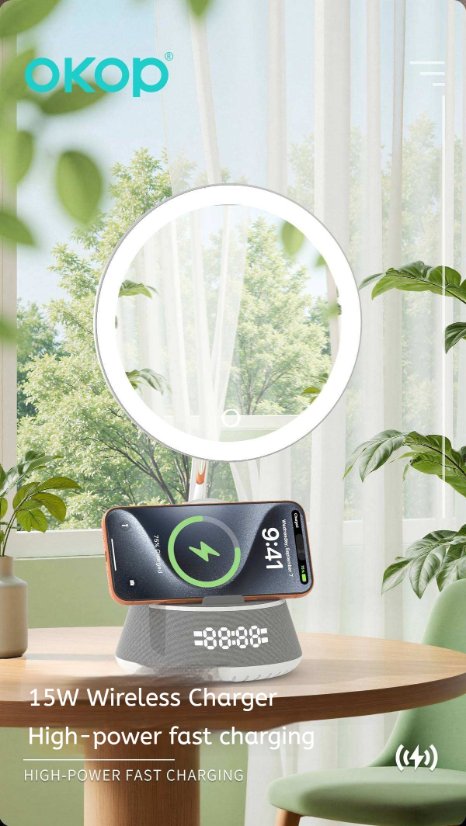 Portable Outdoor Bluetooth Speaker KP-856 Wireless Charging Bluetooth Speaker