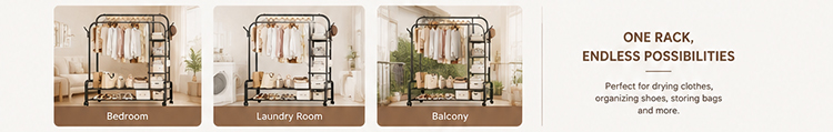 Double‑Rod Clothes Rack Double‑Rod Clothes Rack