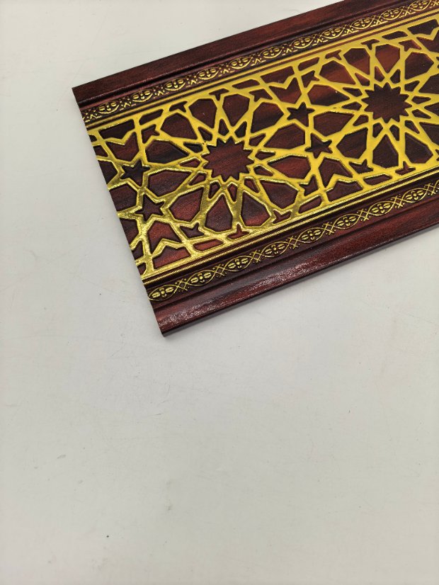 decor line PS Arabic Window Lattice Gold Foil Molding, Geometric Pattern Frame Trim