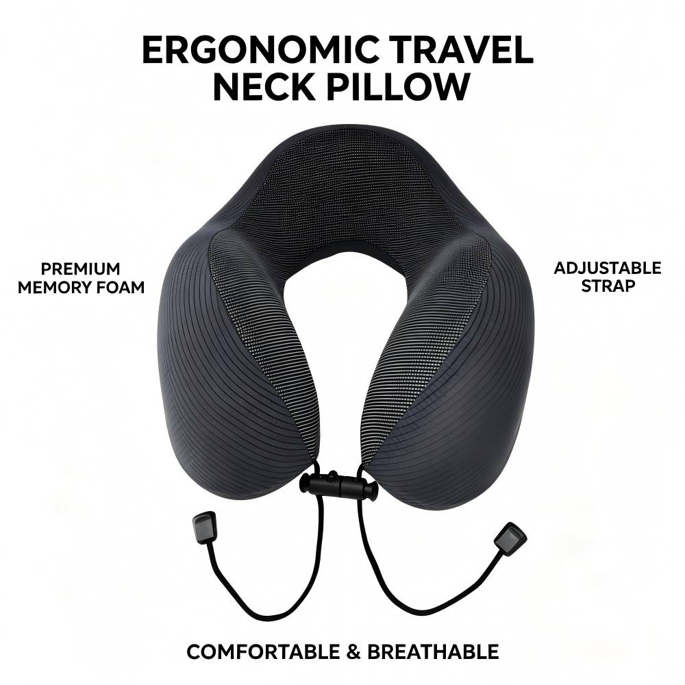 U-shaped pillow Memory Foam U-Shaped Pillow with Magnetic Fabric and Milk Silk Paneling