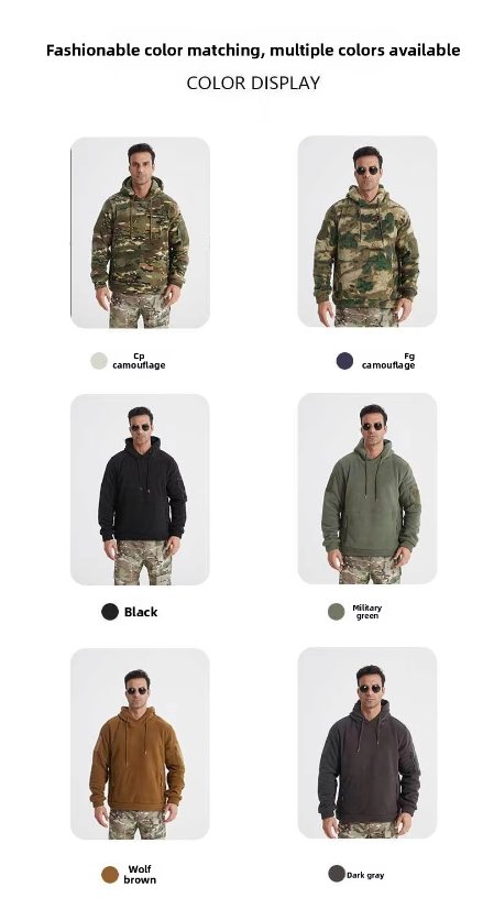 Fleece Jacket Cross-Border Exclusive Unisex Camo Fleece Jacket – Plus-Size Hooded Warm Fleece Jacket Made in China