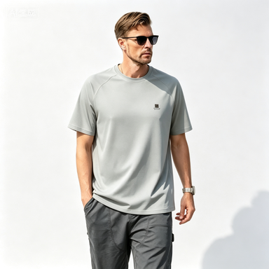 Short-Sleeve T-Shirts Men's Ice-Cool Raglan-Sleeve Crew-Neck T-Shirt
