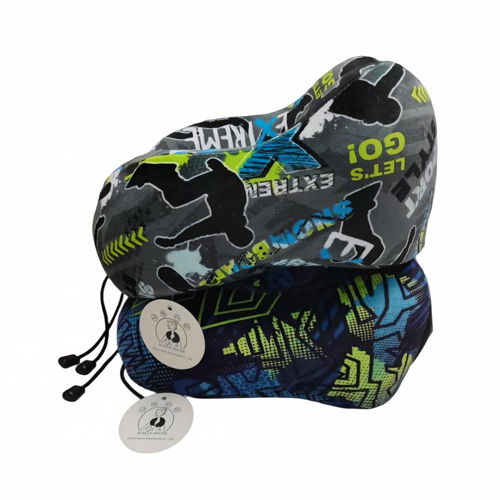 U-shaped pillow Sporty Printed Memory Foam U-Shaped Pillow