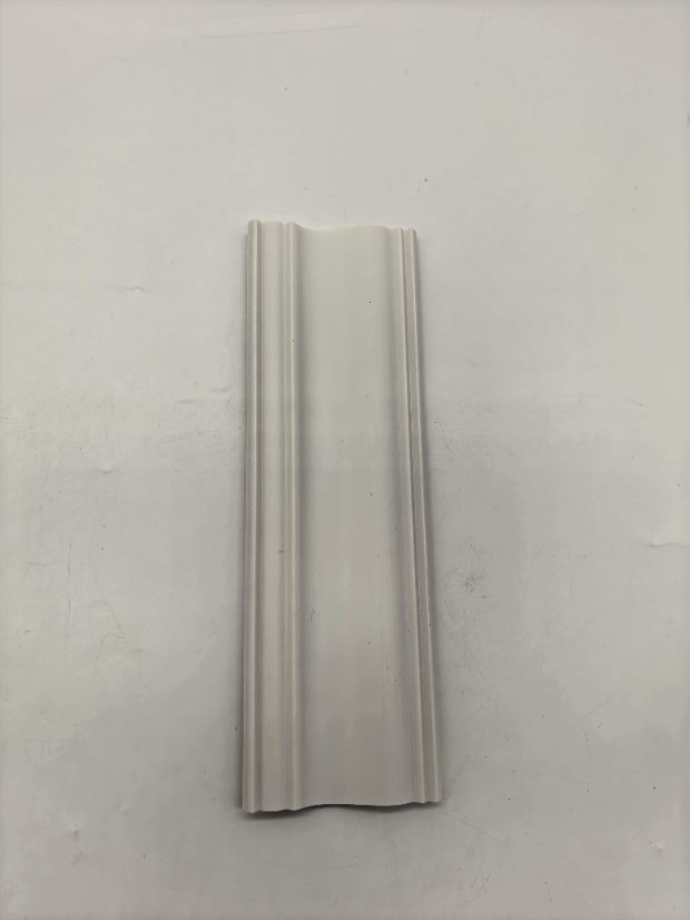 cornice PS Double Side Vertical Rib Large Curved Recessed Wall Panel, White 3D Decorative Slat