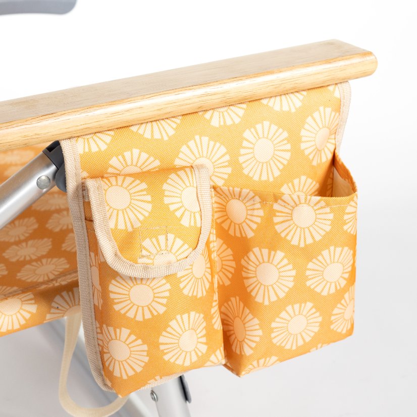 Beach Chair wooden armrest five-position adjustable strap chair